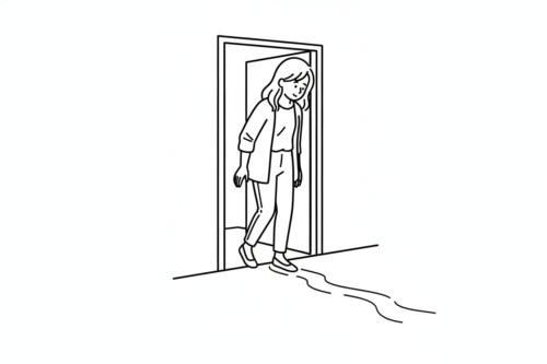 敷居の下から、水は始まった